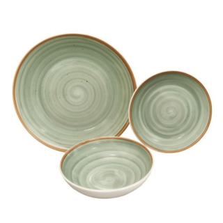 Сет тањири керамички Зелени 181 BR4001